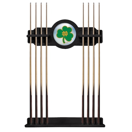 Holland Bar Stool Co Notre Dame Shamrock Cue Rack in Black Finish CueBKND-Shm